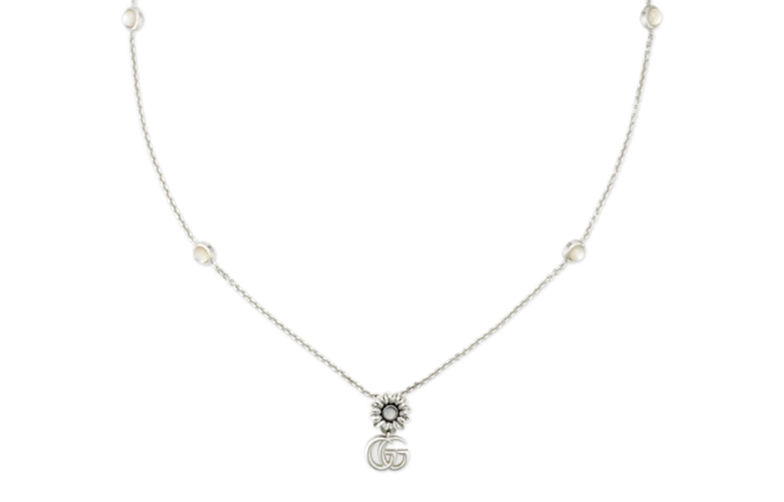 (Women) GUCCI GG Marmont Mother of Pearl Crystal 925 Silver Necklace  Silver. 773231JAAFQ8135 圖 2