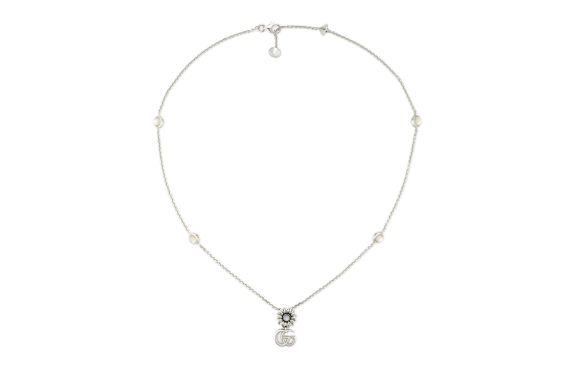 (Women) GUCCI GG Marmont Mother of Pearl Crystal 925 Silver Necklace  Silver. 773231JAAFQ8135 圖 3