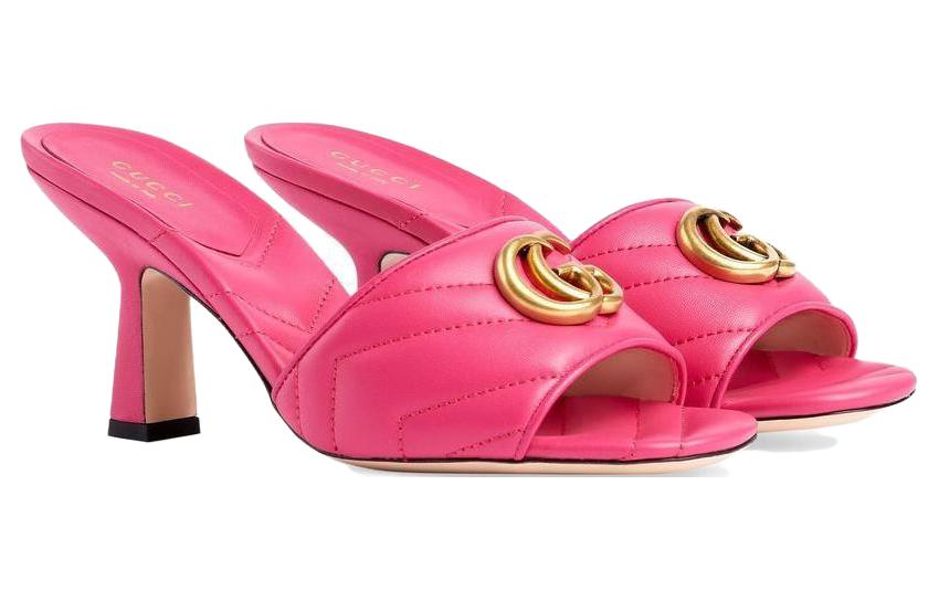 Lookbook (W) Gucci GG Marmont Mules 'Pink' Sepatu Wanita 674839-BKO00-5752