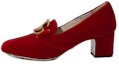 Buy (W) Gucci GG Marmont Tacones de Bloque 'Terciopelo Rojo' 526465-K4D00-6433