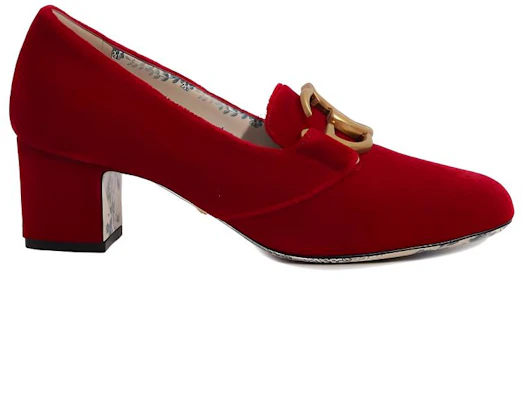 (W) Gucci GG Marmont Tacones de Bloque 'Terciopelo Rojo' 526465-K4D00-6433 Order (W) Gucci GG Marmont Tacones de Bloque 'Terciopelo Rojo' 526465-K4D00-6433