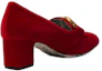 Purchase (W) Gucci GG Marmont Tacones de Bloque 'Terciopelo Rojo' 526465-K4D00-6433