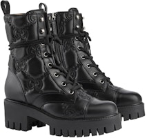 (W) Bota Gucci GG Matelassé Cordones 'Negra'. 718386-DS8U0-1000 Lookbook (W) Bota Gucci GG Matelassé Cordones 'Negra'. 718386-DS8U0-1000