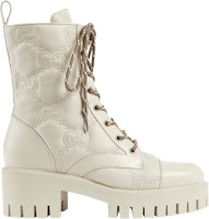 (Women) Gucci GG Matelassé Lace Up Boot 'Off White' 718386-DS8U0-9124 (Women) Gucci GG Matelassé Lace Up Boot 'Off White' 718386-DS8U0-9124