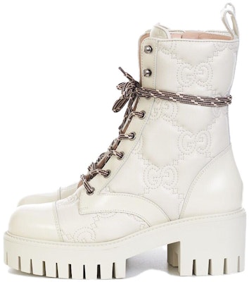 (Women) Gucci GG Matelassé Lace Up Boot 'Off White' 718386-DS8U0-9124 Buy (Women) Gucci GG Matelassé Lace Up Boot 'Off White' 718386-DS8U0-9124