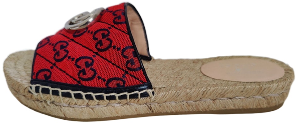 (Women) Gucci GG matelass canvas espadrille sandal 'Red' 661393-2UZO0-6490 Buy (Women) Gucci GG matelass canvas espadrille sandal 'Red' 661393-2UZO0-6490