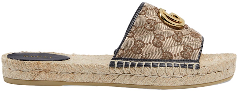 (W) Sandalia espadrille Gucci GG matelassé lona 'Marrón' 620120-KQWM0-9765 Order (W) Sandalia espadrille Gucci GG matelassé lona 'Marrón' 620120-KQWM0-9765