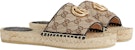 (W) Gucci GG Matelassé Canvas Espadrille Sandal 'Coklat' 620120-KQWM0-9765