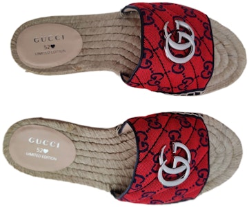 (W) Sandal Gucci GG Matelassé Kanvas Espadrille 'Merah' 661393-2UZO0-6490 Shop (W) Sandal Gucci GG Matelassé Kanvas Espadrille 'Merah' 661393-2UZO0-6490