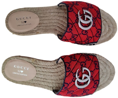 (Women) Gucci GG matelass canvas espadrille sandal 'Red' 661393-2UZO0-6490 Shop (Women) Gucci GG matelass canvas espadrille sandal 'Red' 661393-2UZO0-6490