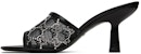 (Women) Gucci GG Mid-Heel Slide Sandal 'Black' 747245-F13B0-1000