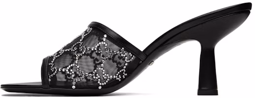 (Women) Gucci GG Mid-Heel Slide Sandal 'Black' 747245-F13B0-1000 (Women) Gucci GG Mid-Heel Slide Sandal 'Black' 747245-F13B0-1000