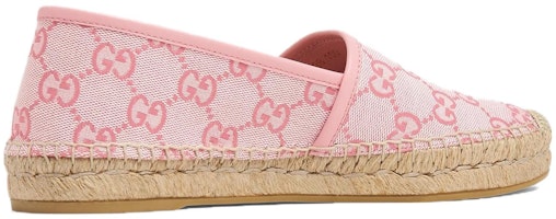 GUCCI古馳 GG帆布 時尚套穿 麻底 休閒單鞋 女款 粉色 Lookbook GUCCI古馳 GG帆布 時尚套穿 麻底 休閒單鞋 女款 粉色