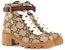 (W) But Gucci GG Monogram Lace Up Combat Ankle Boots 'Beige' 578585-G38H0-9772