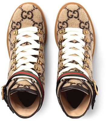 (Women) Gucci GG Monogram Lace Up Combat Ankle Boots 'Beige' 578585-G38H0-9772 Shop (Women) Gucci GG Monogram Lace Up Combat Ankle Boots 'Beige' 578585-G38H0-9772