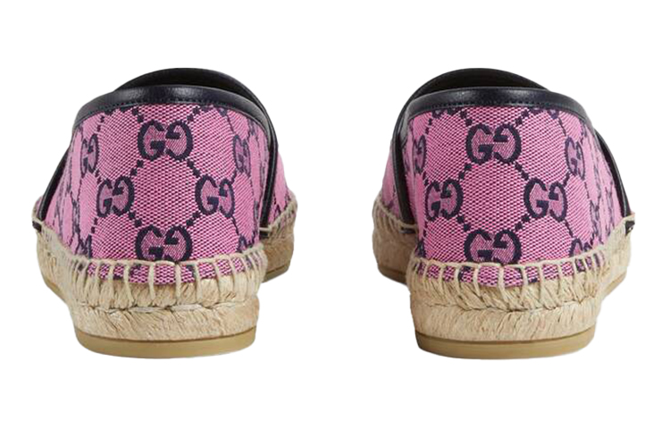 Shop (W) Gucci GG多彩织物透气平底鞋-洋红粉色 663674-9SFV0-5292