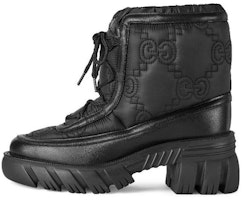 (Women) Gucci GG Nylon Lace-Up Outdoor Boots 'Black' 680874-UF720-1000 (Women) Gucci GG Nylon Lace-Up Outdoor Boots 'Black' 680874-UF720-1000