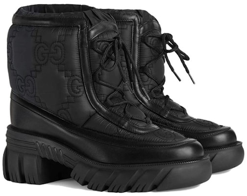 (W) 古驰 GG 尼龙系带户外靴 '黑色' 680874-UF720-1000 Order (W) 古驰 GG 尼龙系带户外靴 '黑色' 680874-UF720-1000