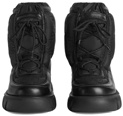 (W) 古驰 GG 尼龙系带户外靴 '黑色' 680874-UF720-1000 Lookbook (W) 古驰 GG 尼龙系带户外靴 '黑色' 680874-UF720-1000