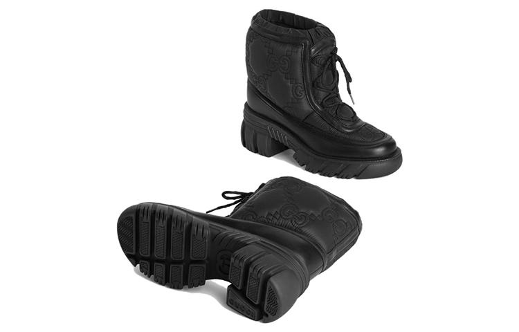 Purchase (W) 古驰 GG 尼龙系带户外靴 '黑色' 680874-UF720-1000