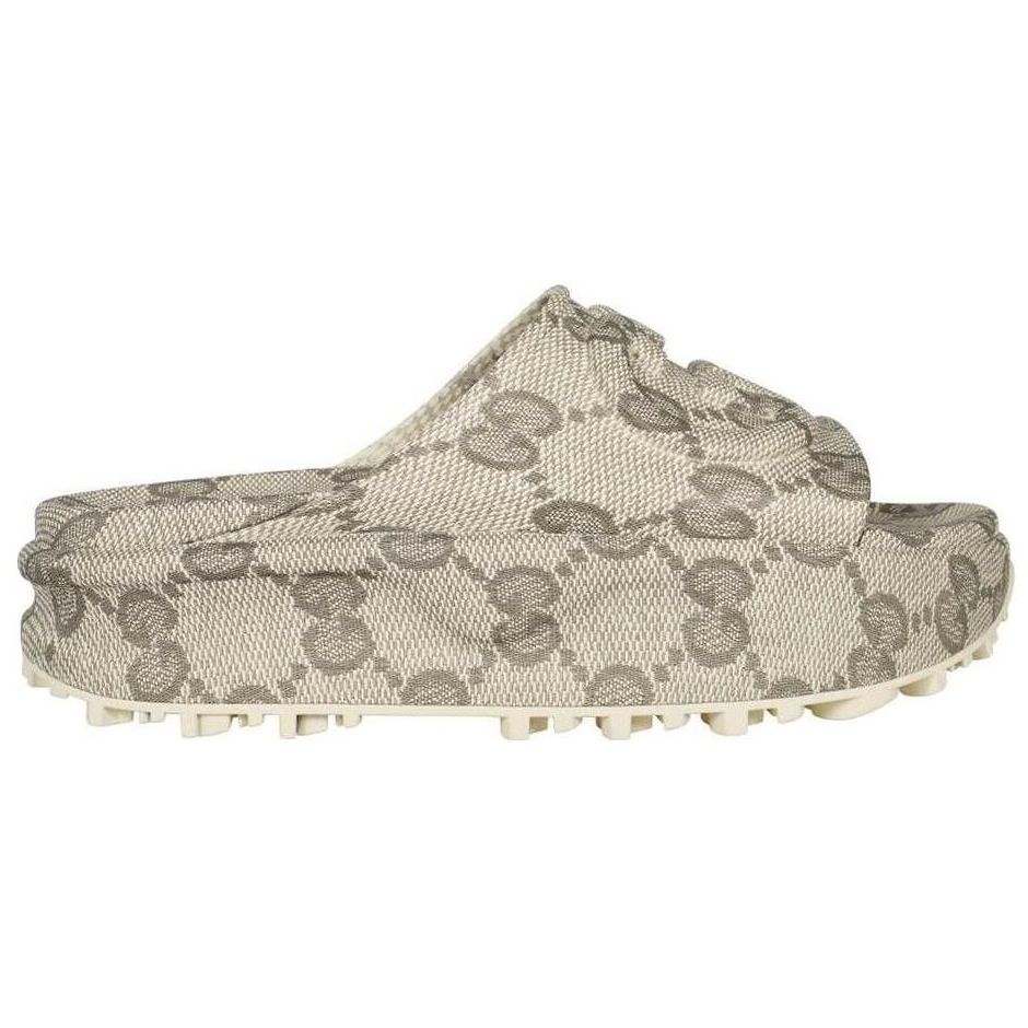 Order (W) Sandal Geser Besar Gucci GG 'Beige' 725539-JAAC6-9742