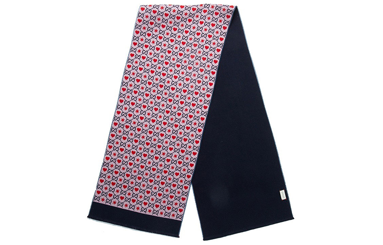 (Women) GUCCI GG Pattern Wool Scarf Jacquard Shawl Pink and Black-Unisex 609327-3GF10-5968 圖 3