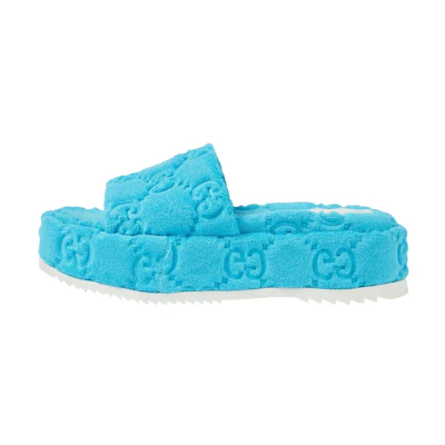 (W) Gucci GG Platform Sandal 'Blue'