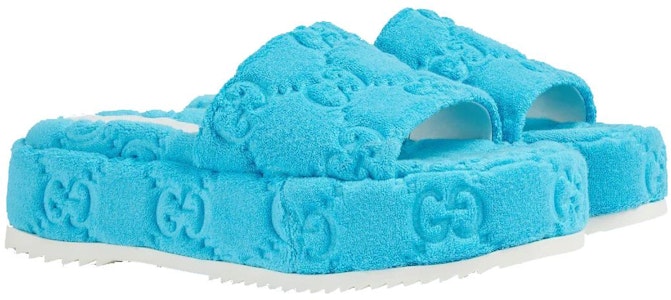 (Women) Gucci GG Platform Sandal 'Blue' 700599-U2O00-4917 Lookbook (Women) Gucci GG Platform Sandal 'Blue' 700599-U2O00-4917