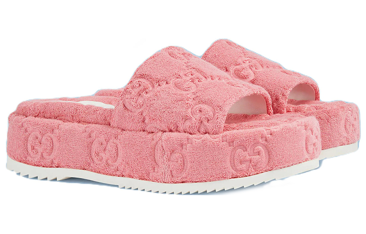 Lookbook (W) Gucci GG Platform Sandal 'Wild Rose' wanita 700599-U2O00-5815