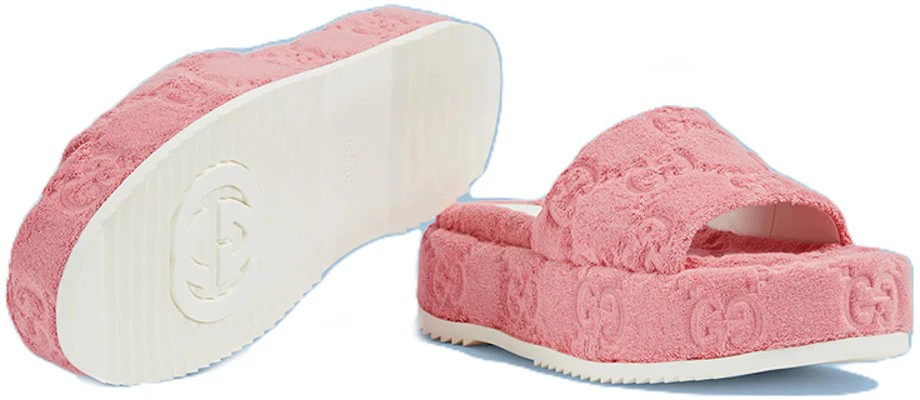 (W) Gucci GG Platform Sandal 'Wild Rose' wanita 700599-U2O00-5815 Details for (W) Gucci GG Platform Sandal 'Wild Rose' wanita 700599-U2O00-5815