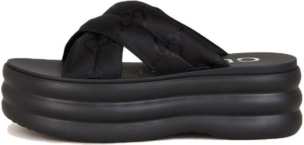 GUCCI古馳 GG厚底 一字拖鞋 女款 黑色 Buy GUCCI古馳 GG厚底 一字拖鞋 女款 黑色