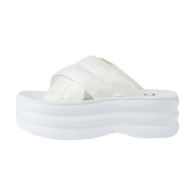 (W) Gucci GG Platform Slide 'White'