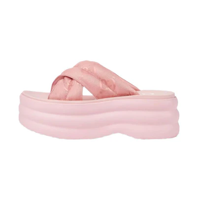 (W) Gucci GG Platform Slide 'White'