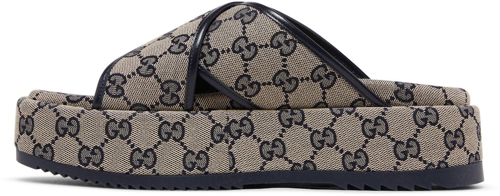 (Women) Gucci GG Platform Slide Sandal 'GG Motif - Beige Blue' 692842-H6320-4061 Lookbook (Women) Gucci GG Platform Slide Sandal 'GG Motif - Beige Blue' 692842-H6320-4061