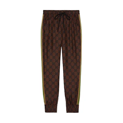 (Women) Gucci GG Print Silk Pants Brown 625005-XJCL5-2138