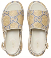 古馳 GG 印花 時尚涼拖 女款 米色 Lookbook 古馳 GG 印花 時尚涼拖 女款 米色