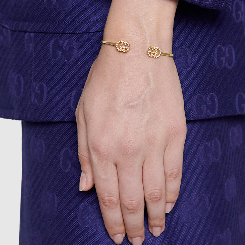 (Women) GUCCI GG Running 18K Gold Bracelet for Women - Gold. 607592-J8540-8000 圖 5