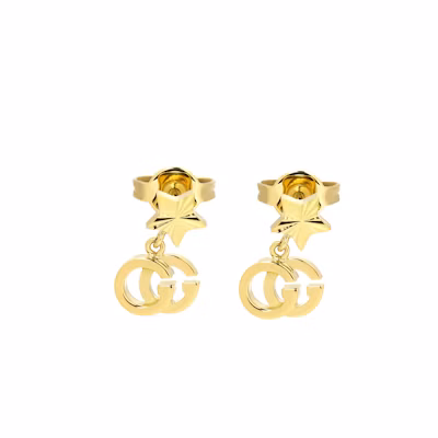 (Women) GUCCI GG Running 18k Gold Star Earrings - Luxury Stud Earrings. 648604-J8500-8000