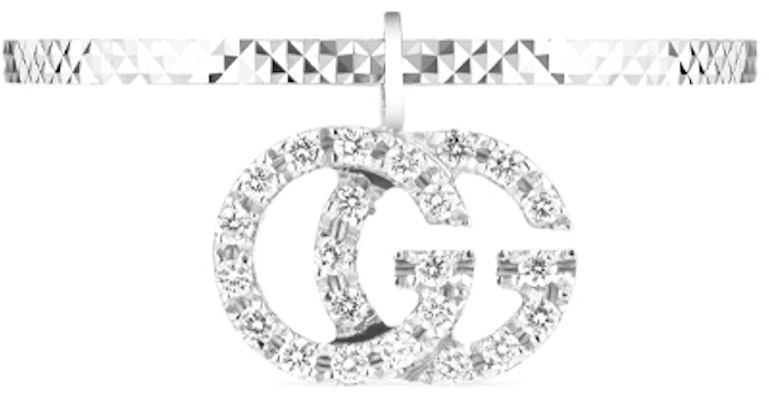 (Women) GUCCI GG Running 18K White Gold Diamond Ring for Women Luxury Jewelry 648596-J8568-9066 Order (Women) GUCCI GG Running 18K White Gold Diamond Ring for Women Luxury Jewelry 648596-J8568-9066