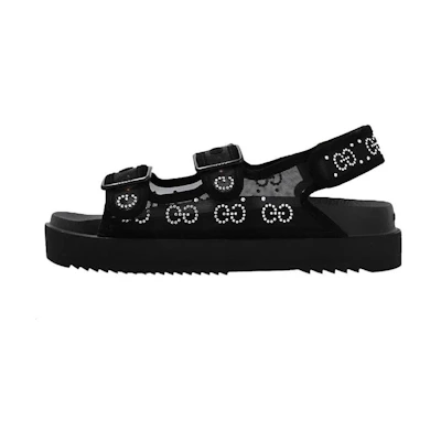 (W) Gucci GG Sandal 'Crystals - Black'