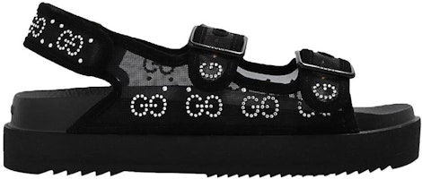 GUCCI 古馳 GG 時尚水晶涼拖 女款 黑色 Order GUCCI 古馳 GG 時尚水晶涼拖 女款 黑色