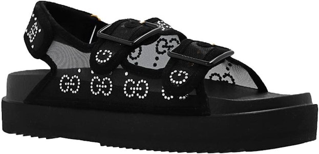 (W) Sandal Gucci GG 'Kristal - Hitam' 701158-F13A0-1000 Lookbook (W) Sandal Gucci GG 'Kristal - Hitam' 701158-F13A0-1000