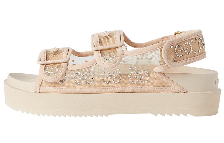 (Women) Gucci GG Sandal 'Crystals - Rose Beige' 693404-F13A0-9960