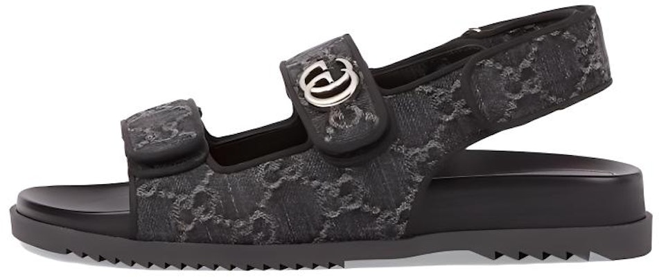 (Women) Gucci GG Sandals 'Black Grey Denim' 771575-FACVP-8446 Buy (Women) Gucci GG Sandals 'Black Grey Denim' 771575-FACVP-8446