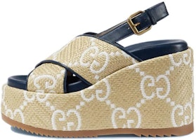 (Women) Gucci GG Slide 'Beige Raffia' 703791-UWB80-9665 (Women) Gucci GG Slide 'Beige Raffia' 703791-UWB80-9665