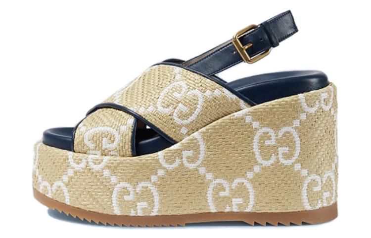 (Women) Gucci GG Slide 'Beige Raffia' 703791-UWB80-9665