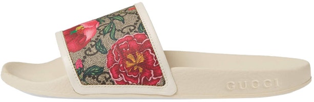(Women) Gucci GG Slide 'Flora Print - Beige' 602096-HT530-8498 (Women) Gucci GG Slide 'Flora Print - Beige' 602096-HT530-8498