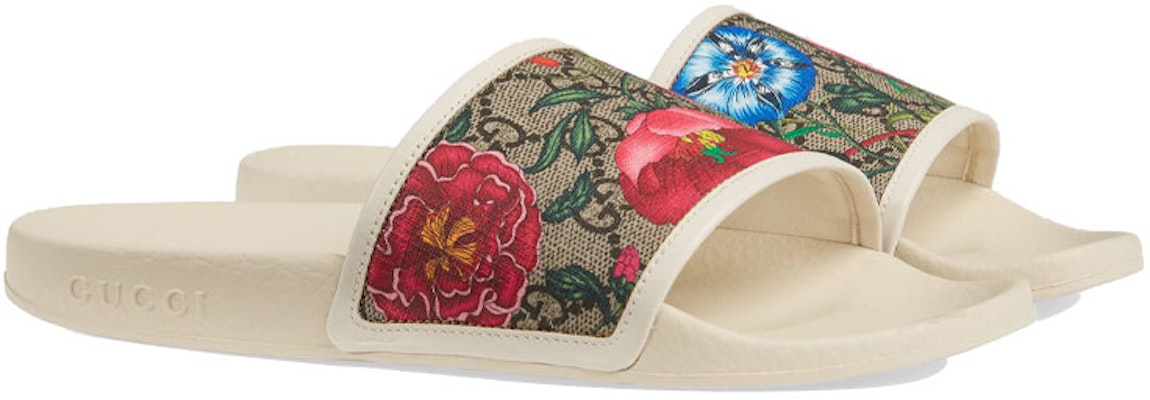 (Women) Gucci GG Slide 'Flora Print - Beige' 602096-HT530-8498 Lookbook (Women) Gucci GG Slide 'Flora Print - Beige' 602096-HT530-8498