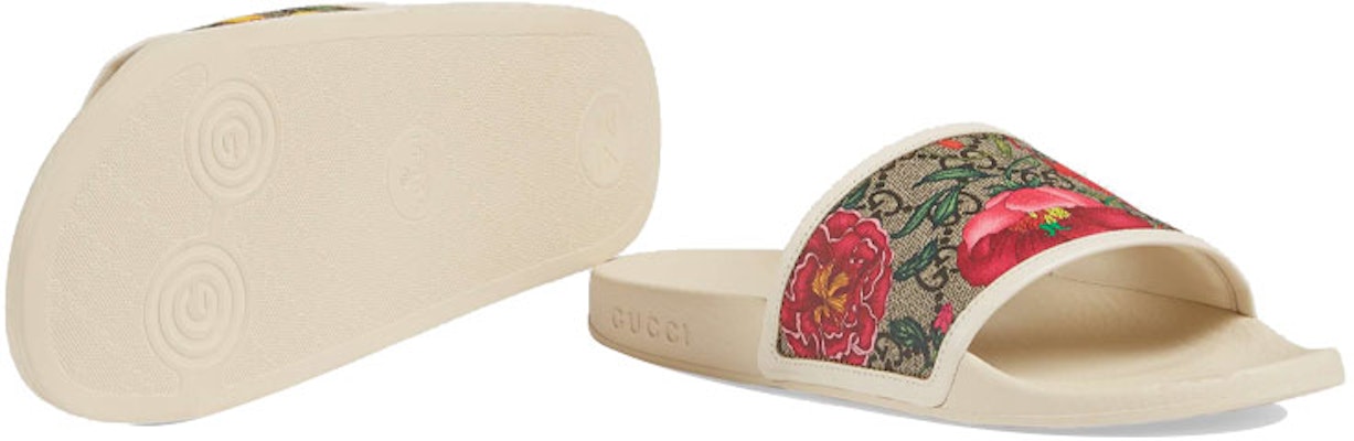 (Women) Gucci GG Slide 'Flora Print - Beige' 602096-HT530-8498 Details for (Women) Gucci GG Slide 'Flora Print - Beige' 602096-HT530-8498