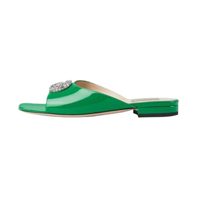 (W) Gucci GG Slide 'Green'